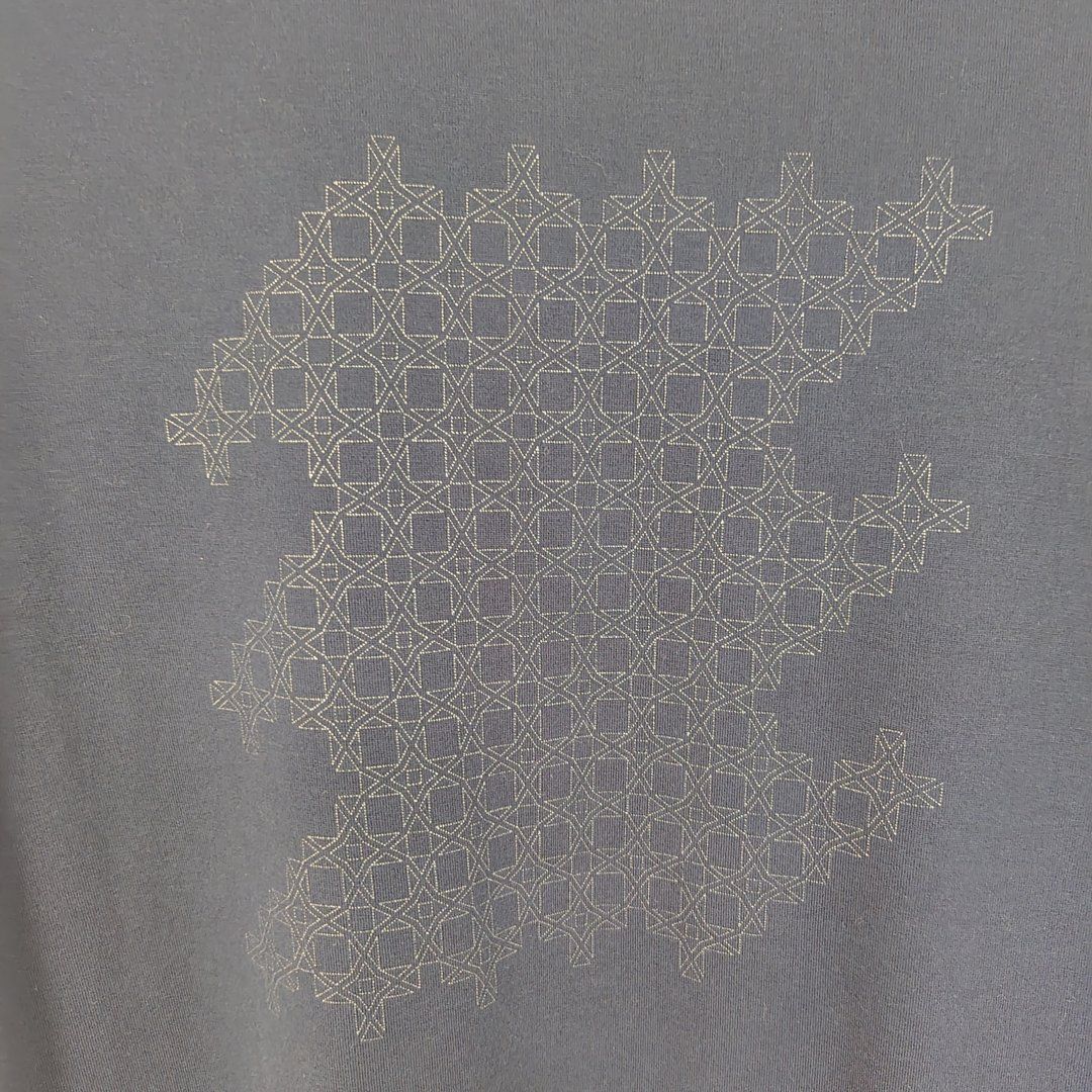 MACKINTOSH LONDON マッキントッシュ ロンドン Tシャツ 幾何学柄 ネイビー 40サイズ レディース 古着 モード MACKINTOSH LONDON マッキントッシュ ロンドン Tシャツ 幾何学柄