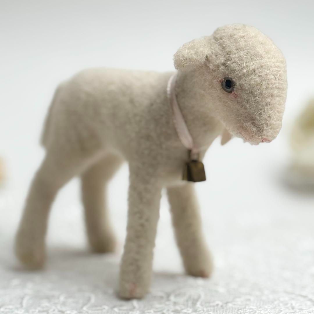 送料無料 シュタイフ Lamby 初期デザイン|ヒツジのランビー|ひつじ|羊|ラム ビンテージ|アンティーク Steiff|STEIFF