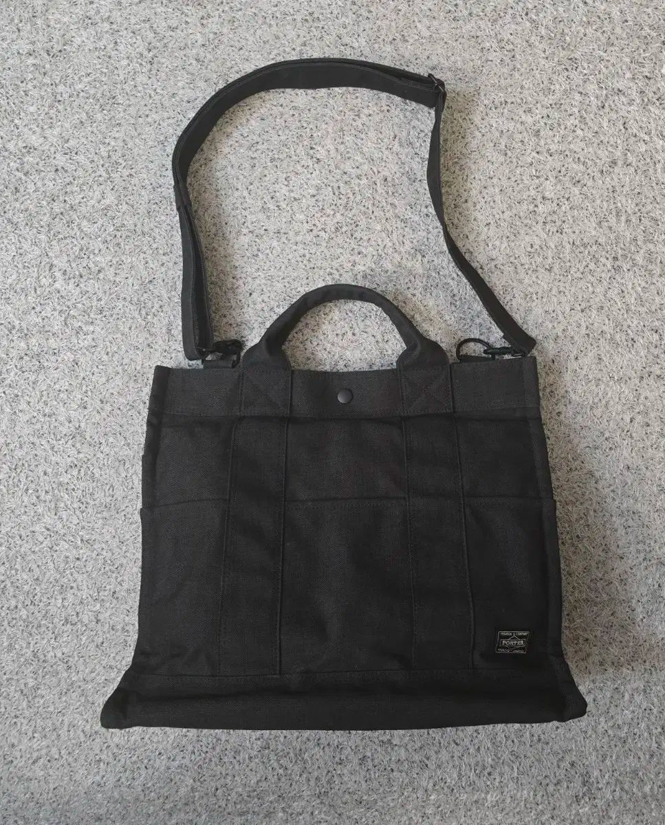 PORTER スモーキー ブラックキャンバストートバッグ PORTER トート