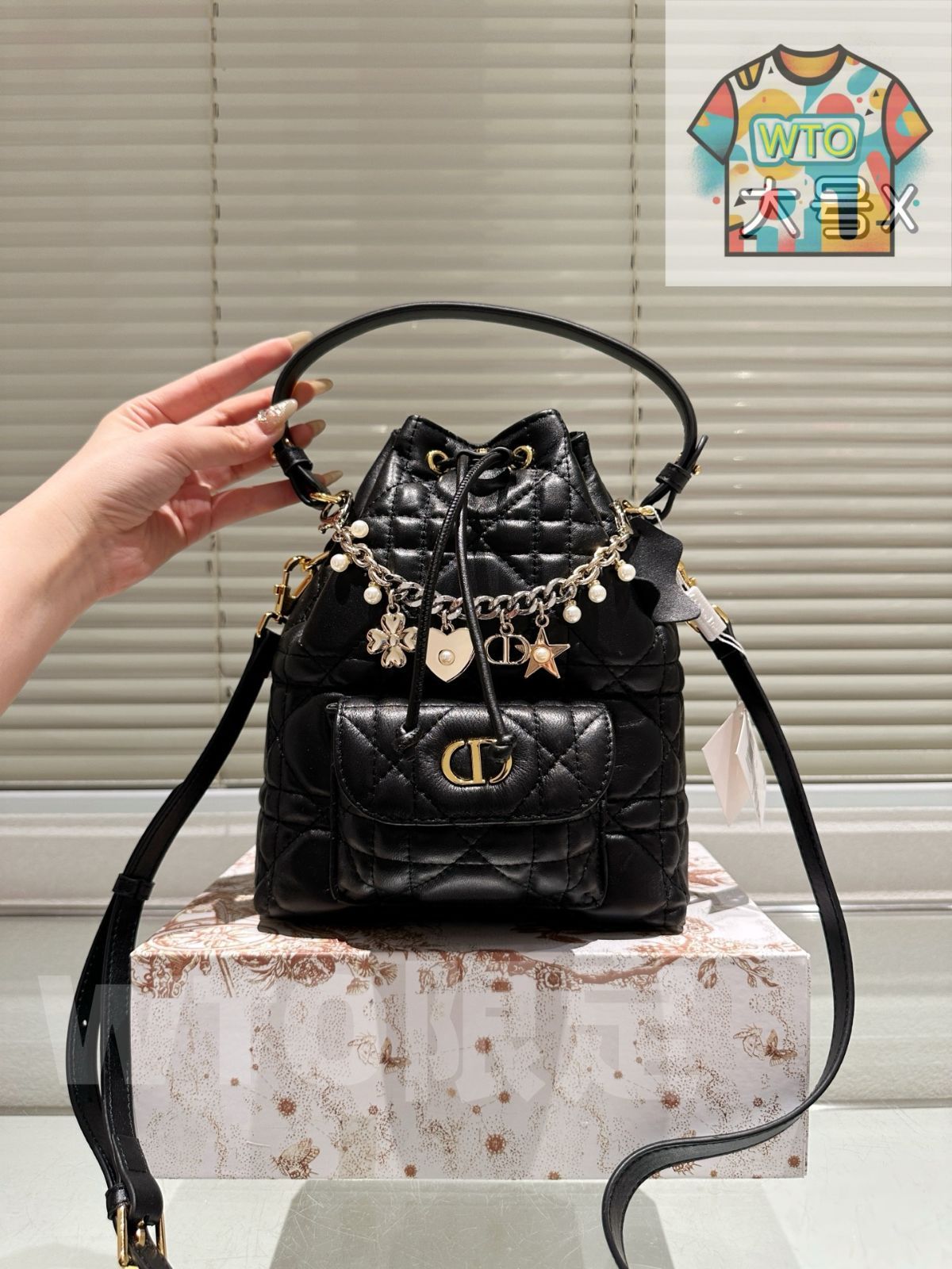 今日WTO】Dior ディオール カロ バケットバッグ 大きな