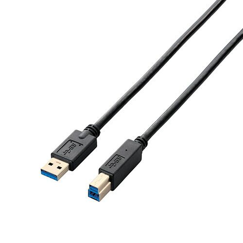 5個セット エレコム USB3.0ケーブル|A-Bタイプ|スタンダード|0.5m|ブラック USB3-AB05BKX5