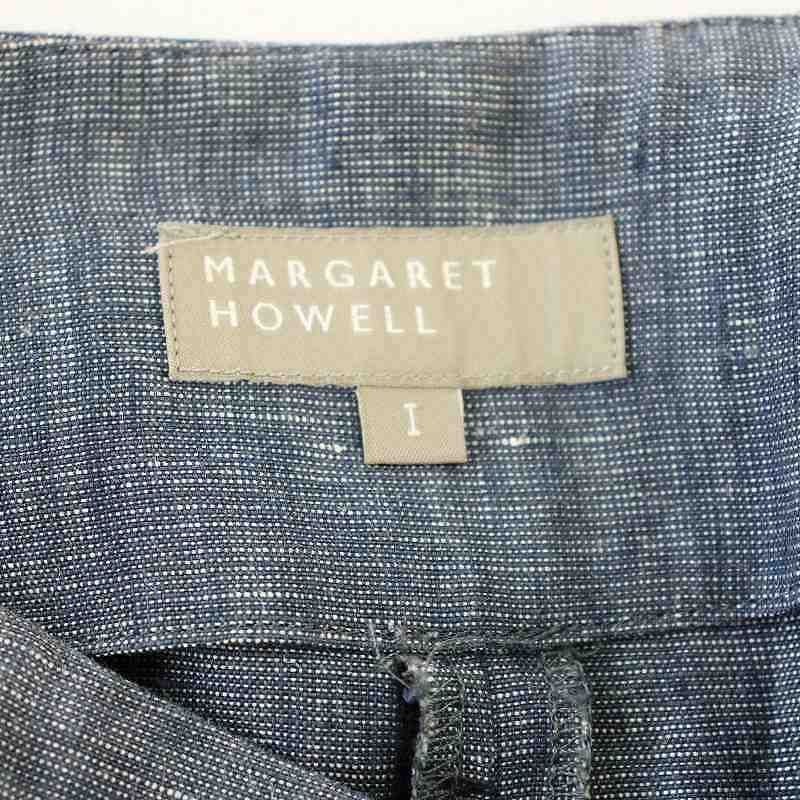 Margaret Howell リネンヘリンボーン　スラックス　ダークネイビー Margaret Howell リネンヘリンボーン スラックス ダークネイビー