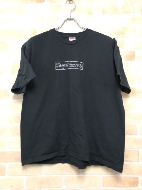 SUPREME シュプリーム 21SS KAWS Chalk Logo Tee ブラック M 111429778