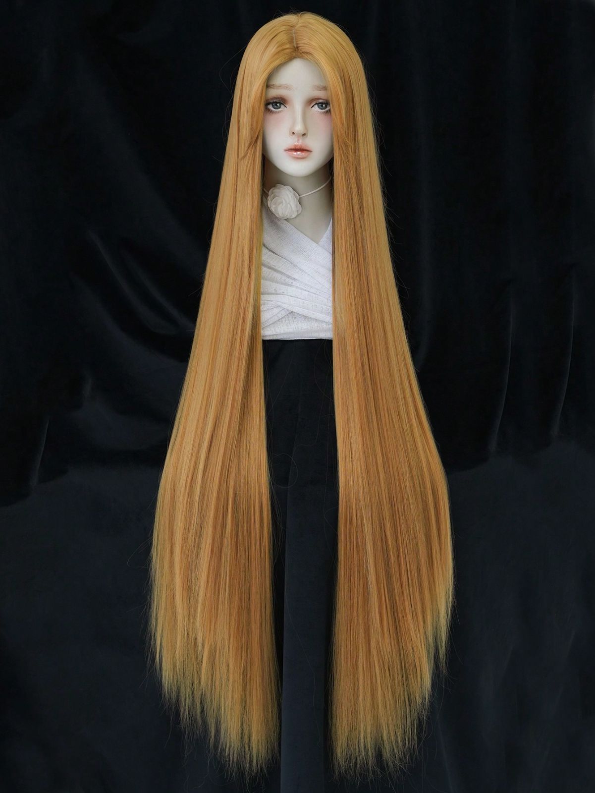 7JHH WIGS ラプンツェル ハロウィンウィッグ女性用 44インチ超長