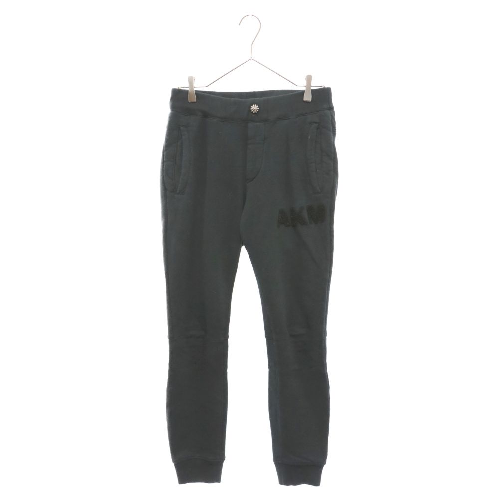 AKM (エーケーエム) NEW SOLID RIB PT WHITH SAGARA スウェットパンツ ブラック P151