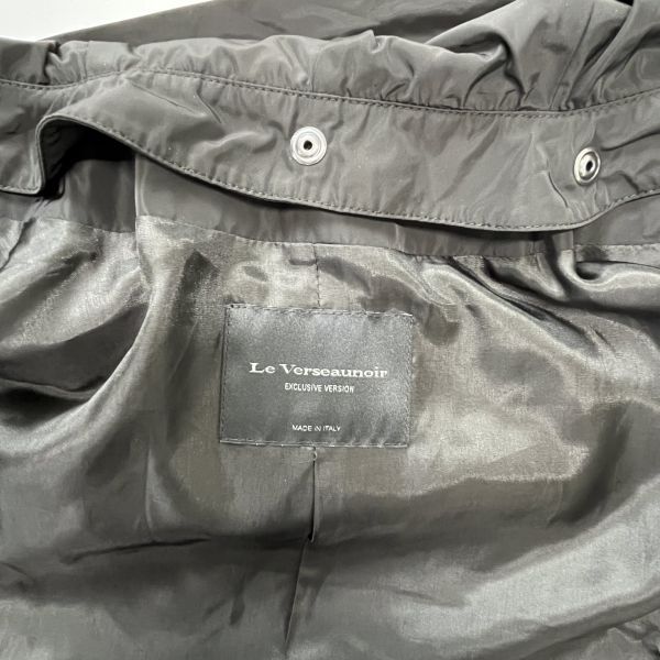 ルベルソーノワール Le Verseaunoire ジャケット コート アウター 長袖 フード スプリングコート 黒 40 L 11号 レディース S55V657 GULLKHAN_COM