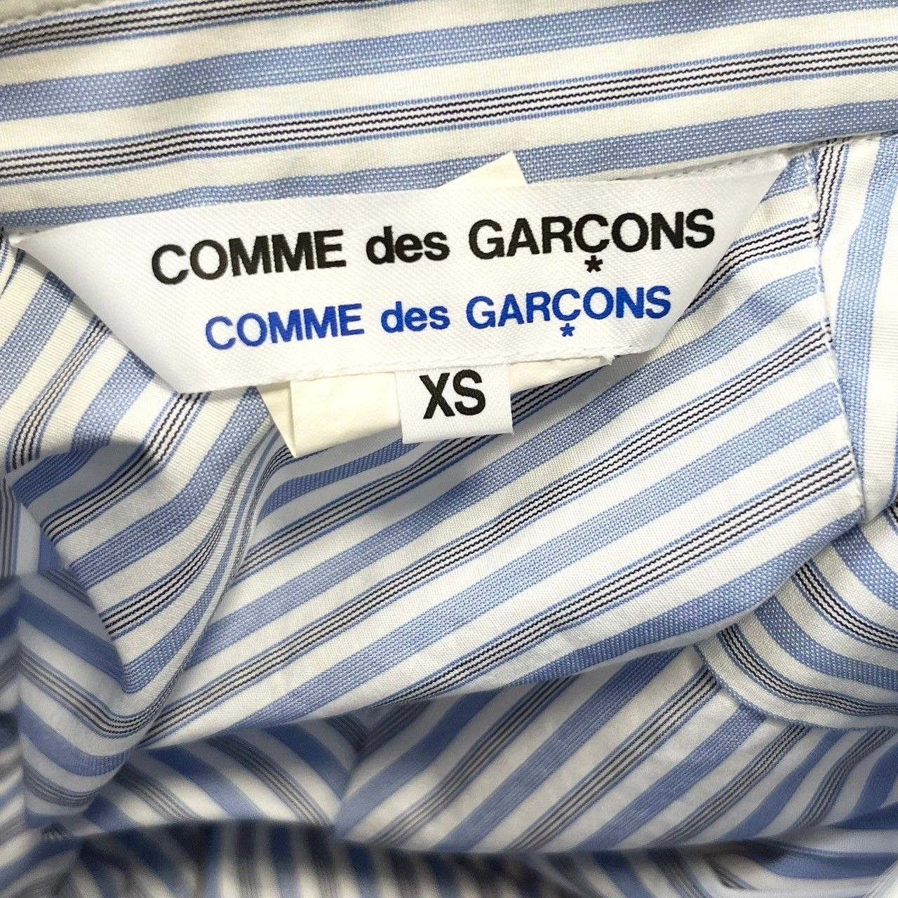 COMME des GARCONS COMME des GARCONS コムコム コムデギャルソン フランス製 ストライプドレスシャツ W16B007