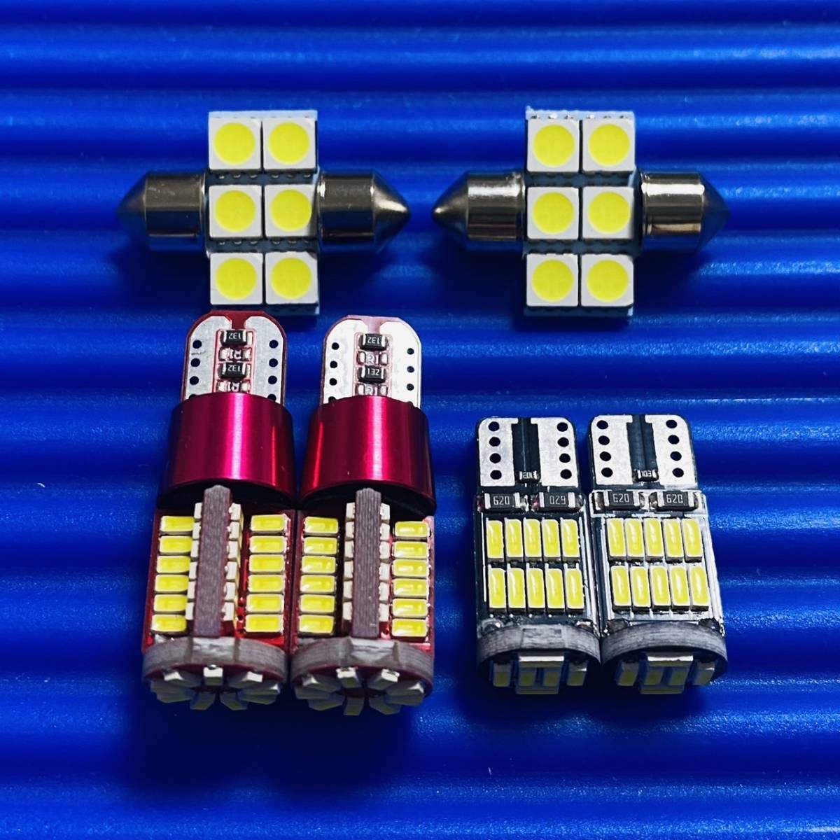 HM1/2 バモス 超爆光！ルームランプ バックランプ 6個セット T10 LED ホワイト ホンダ カスタム