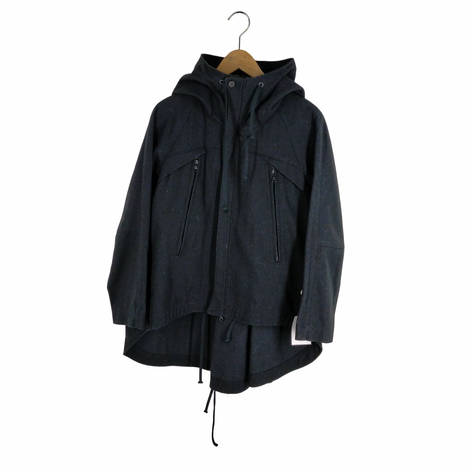 レギュレーション ヨウジヤマモトメン REGULATION Yohji Yamamoto MEN ウールコットン フーデッドブルゾン メンズ JPN：1 