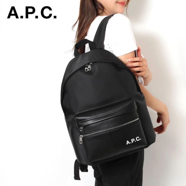 24春夏モデル アーペーセー A.P.C.  レディース CAMDEN リュック バックパック【LZZ BLACK】 H62119 PAADY LZZ/【2024SS】l-bag