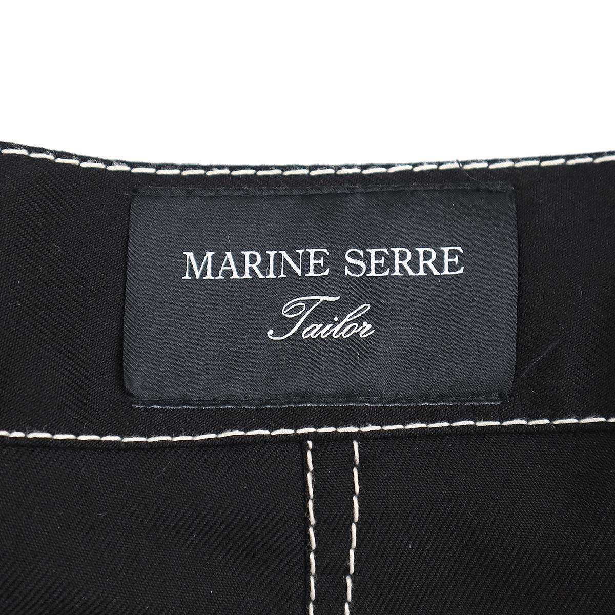 Marine Serre マリーン セル 23AW Contrast Stitching Trousers 