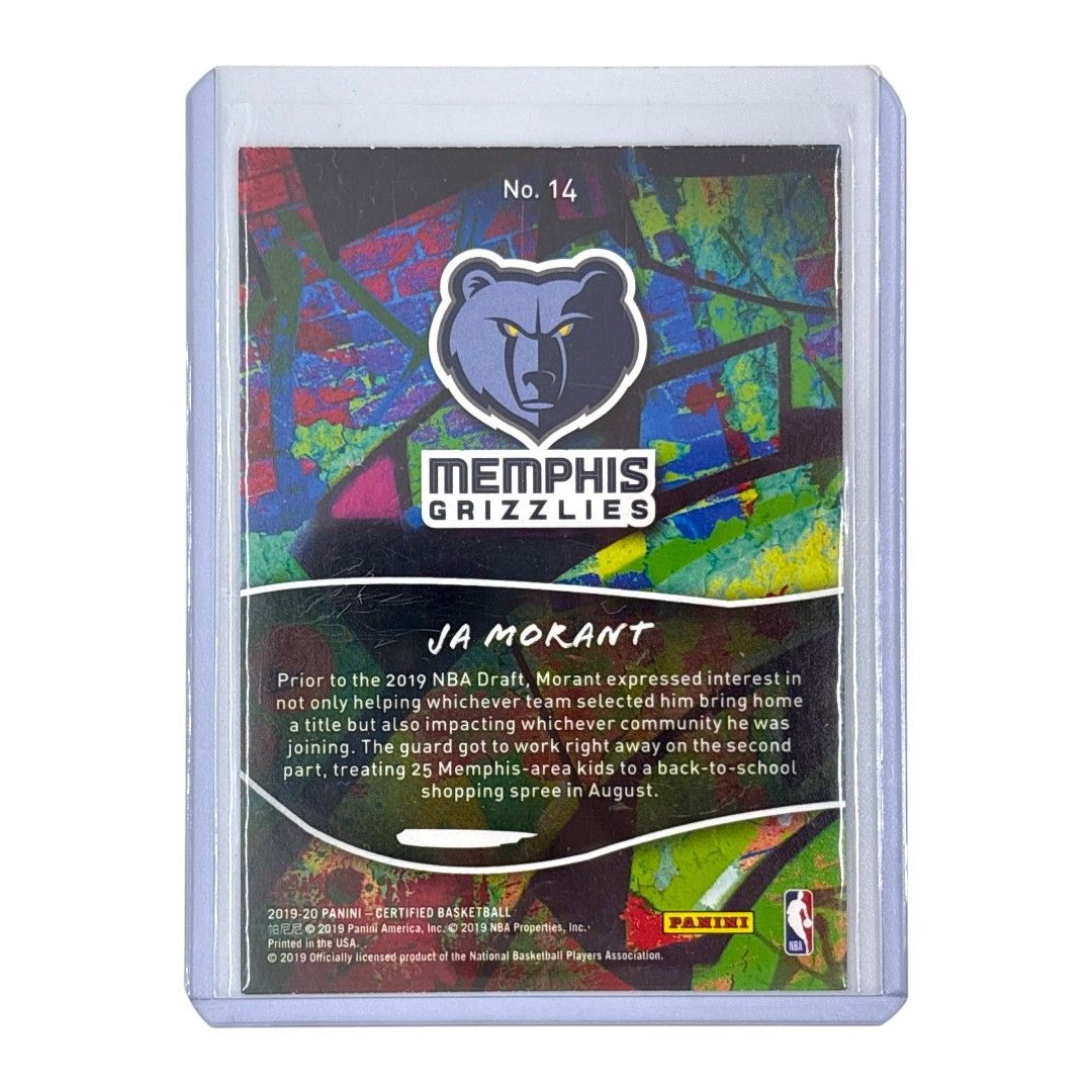 PANINI NBAカード CERTIFIED JA MORANT MEMPHIS GRIZZLIES #14 送料無料 中古 IT1 PANINI NBAカード CERTIFIED JA MORANT MEMPHIS GRIZZLIES #14