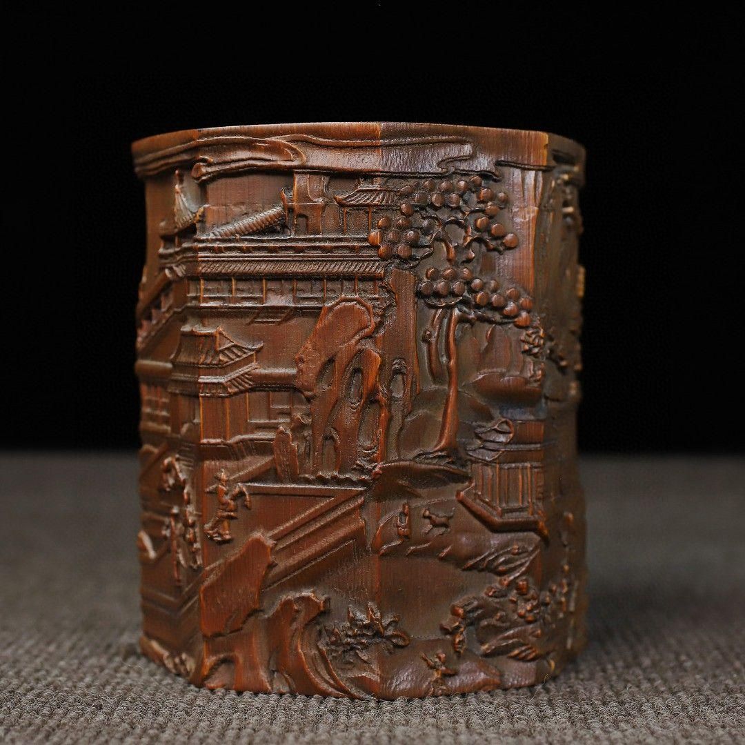 宋官窯氷割れ片支釘洗  筆洗   書道具 文房具 現代工芸品 美術品 置物 竹 彫刻 亭台楼閣筆箱 書道具 文房具 現代工芸品 美術品 置物 竹