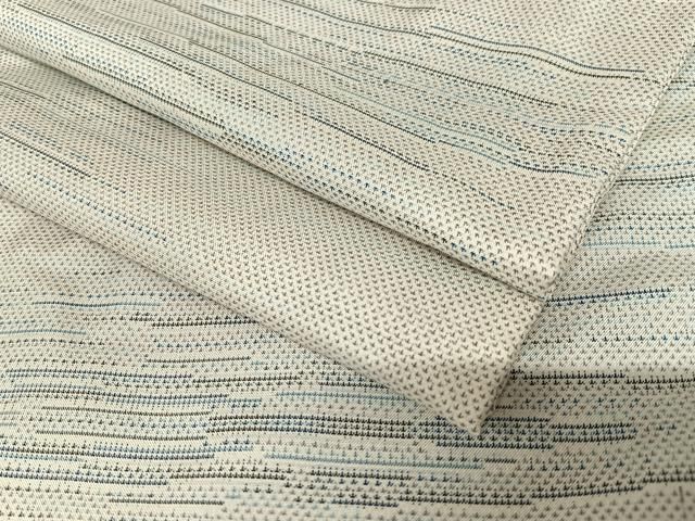 平和屋着物○本場大島紬 白大島 9マルキ 横段文 正絹 逸品 AAAU8341zg  