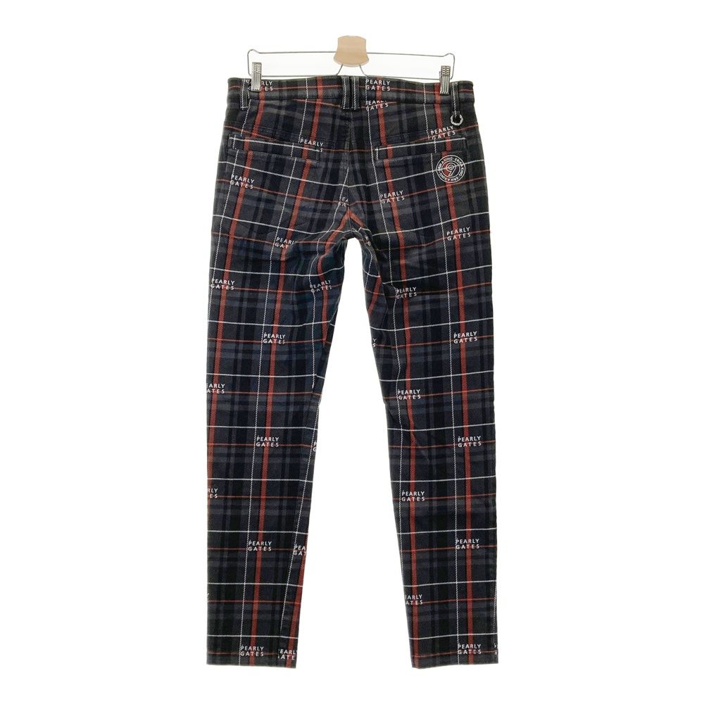 PEARLY GATES チェック柄スラックス ストレッチメッシュ ガンクラブ