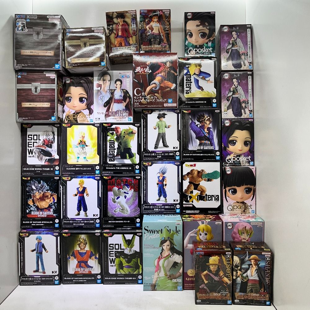 06w6958 少年漫画系 プライズフィギュア  まとめ売り  鬼滅の刃 ドラゴンボール ワンピース  フィギュア  【中古品】