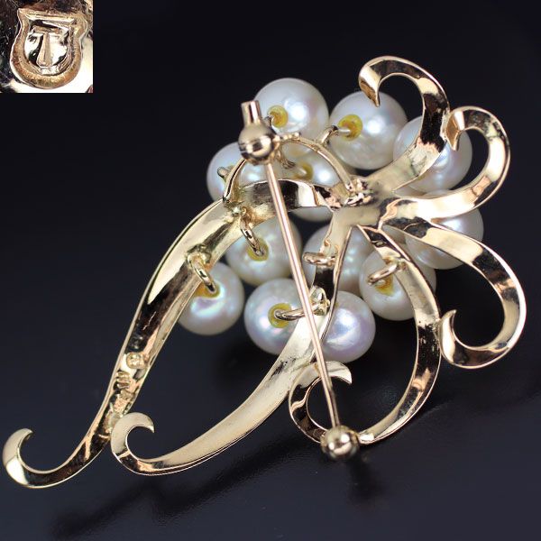 TASAKI タサキ マザーオブパール アコヤ真珠 スワンモチーフ SV