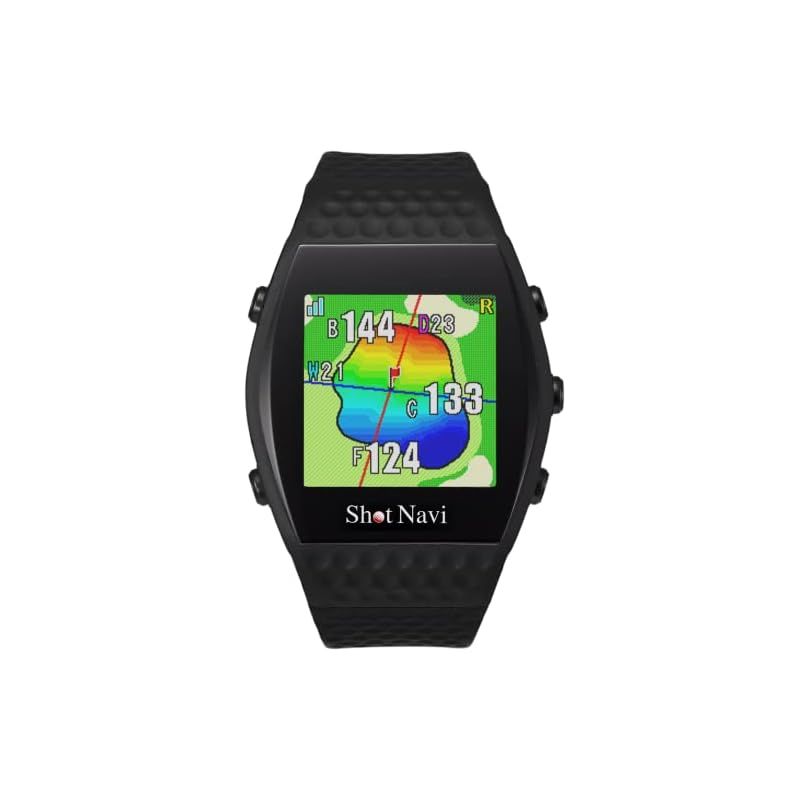 ShotNavi INFINITY ショットナビ BK 最新GPSチップ M10 グリーン形状 超軽量48g 日本製 GPSゴルフナビ ゴルフ距離計 ゴルフウォッチ 競技利用OK 1