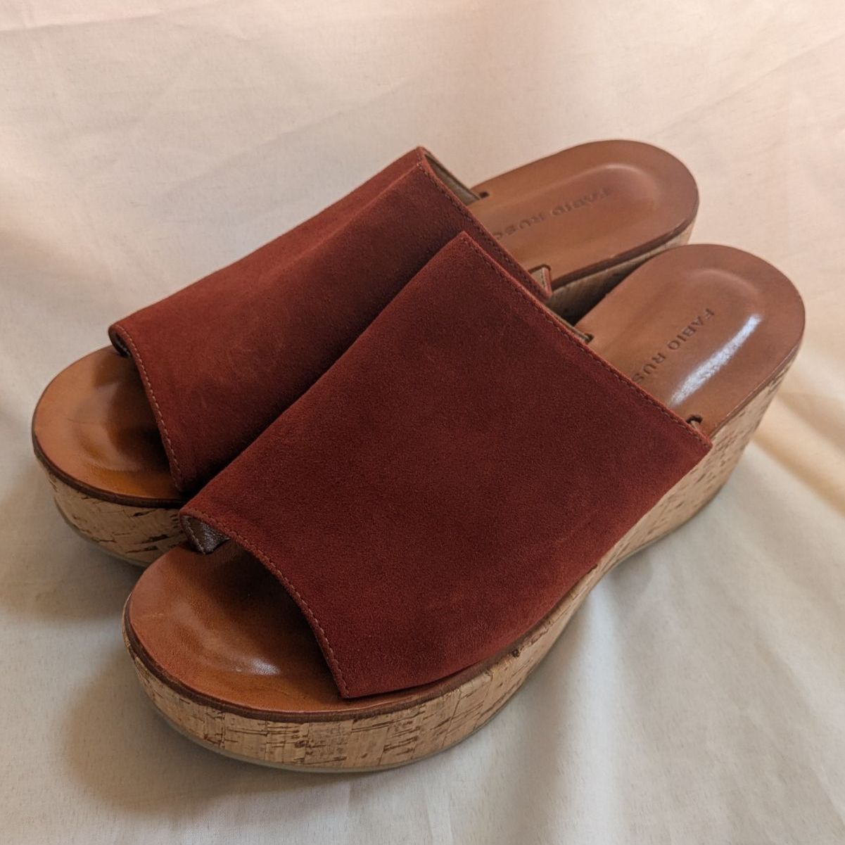SALE21日迄　新品未使用ファビオルスコーニ　 サンダル　赤　37 FABIO RUSCONI サンダル （ファビオ ルスコーニ） / クロス