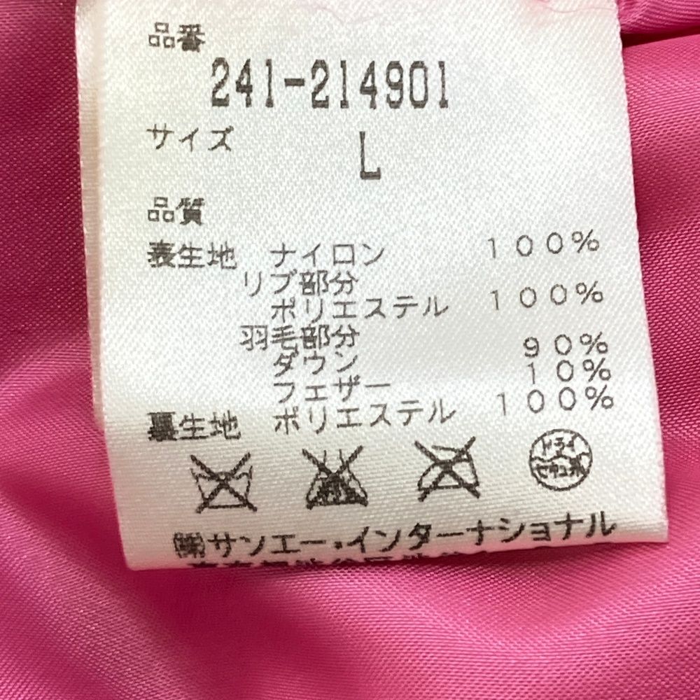 サイズ：L CALLAWAY キャロウェイ ダウンベスト ピンク系