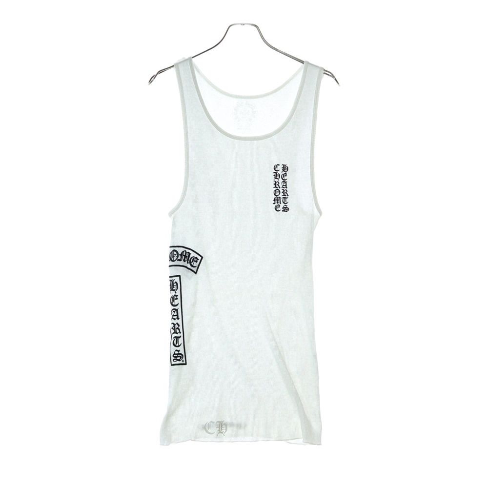 希少品◆送料込♪【CHROME HEARTS】スクロールロゴ タンクドレス ☆Chrome Hearts☆ホースシュー ロゴ タンクトップ キャミソール