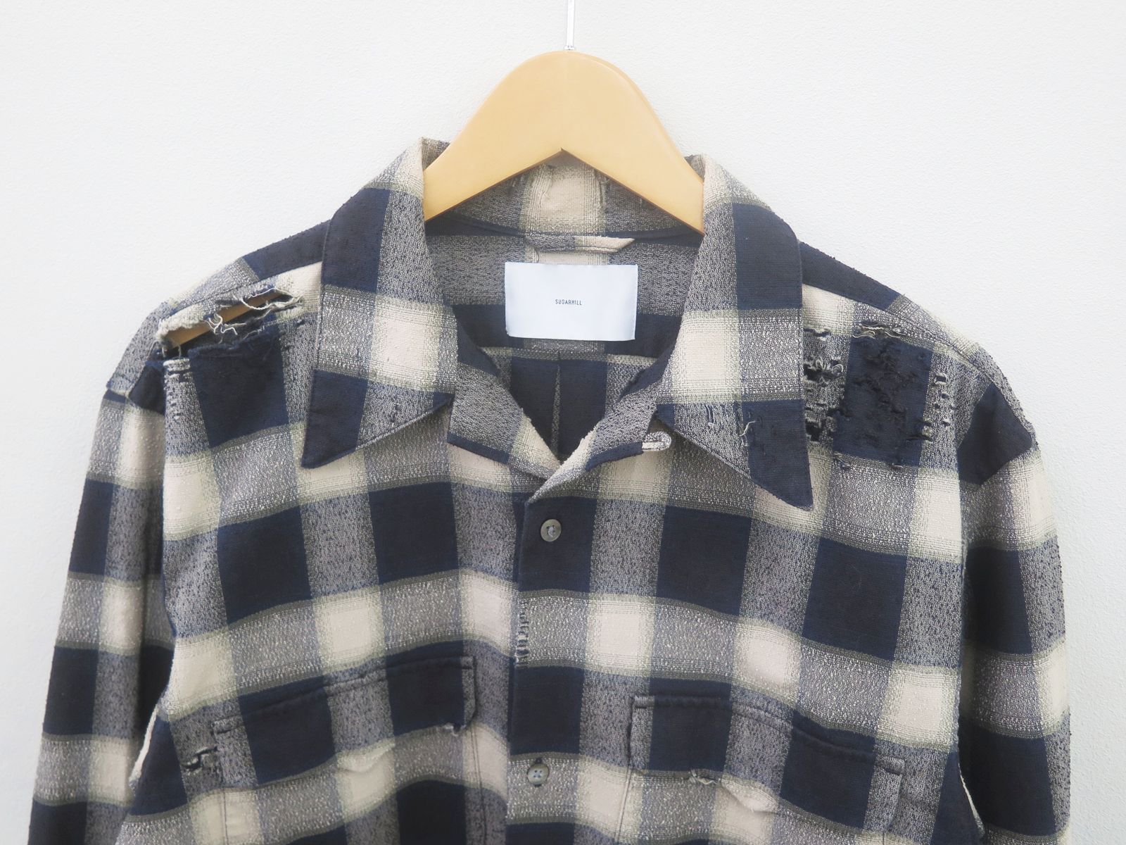 sugarhill OMBRE CRASHED SHIRT 22AW ダメージ SUGARHILL（シュガーヒル）のOMBRE CRASHED SHIRTの通販サイト