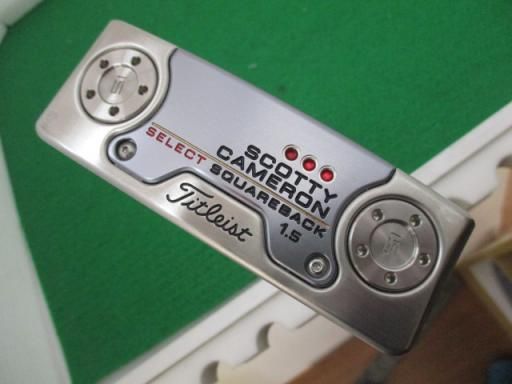 タイトリスト SCOTTY CAMERON select SQUAREBACK 1.5 2018 34インチ パター PT スチール フレックスその他 メンズ 男性用 右利き 右用 Bランク ゴルフクラブ