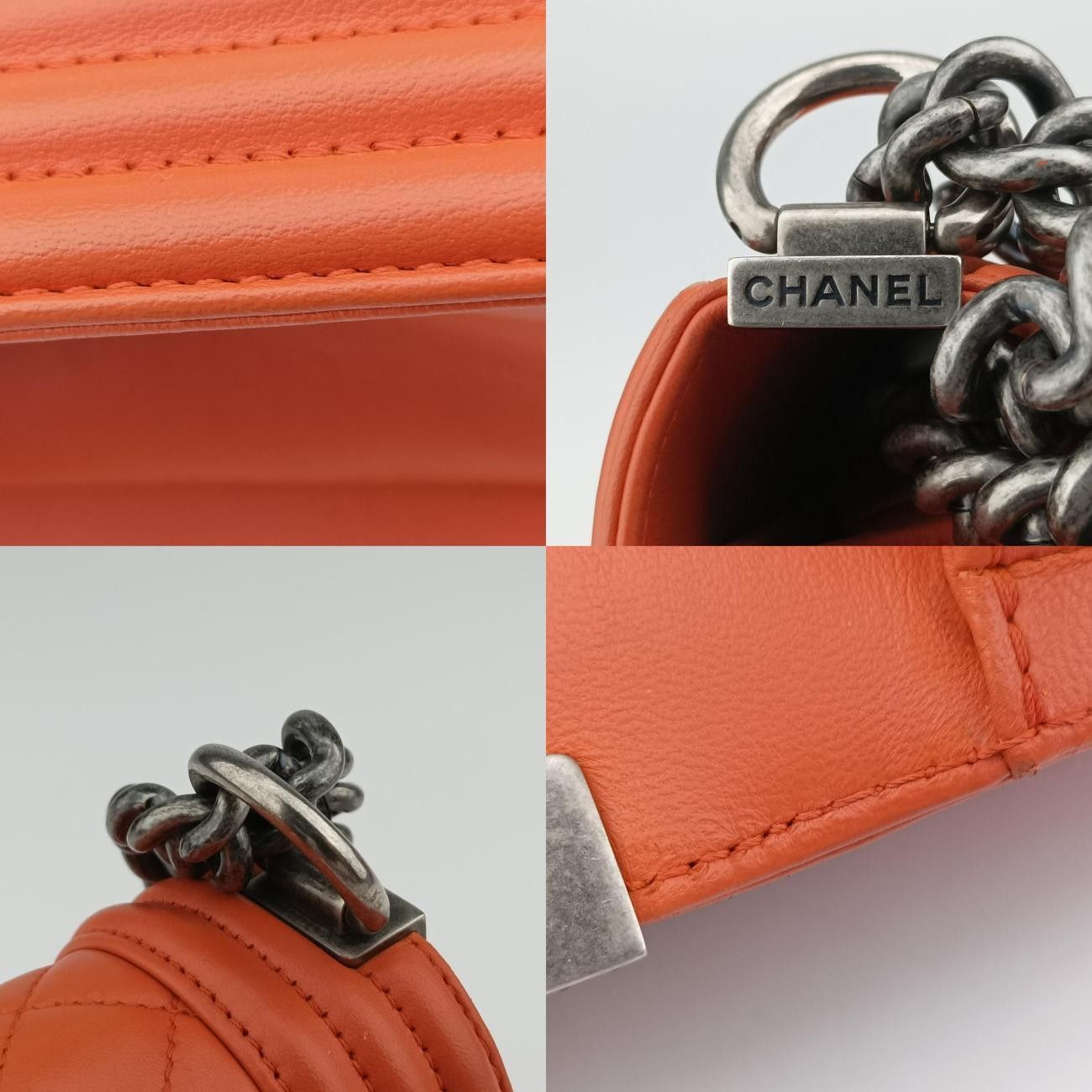 シャネルChanelボーイシャネルオレンジラムスキンA6708620176525