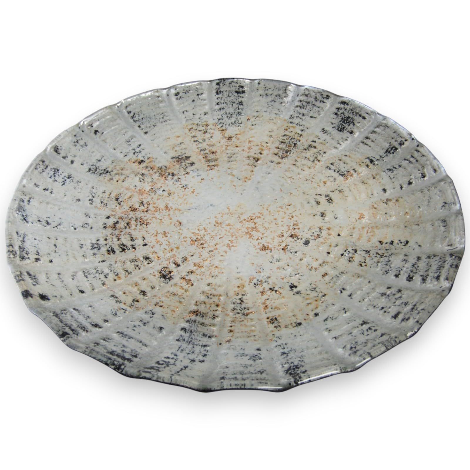 まるプレート(ブラック×ホワイト) YAMATSU STANDARD25cm 大皿 メイン皿 ディナー皿 丸皿 プレート 皿