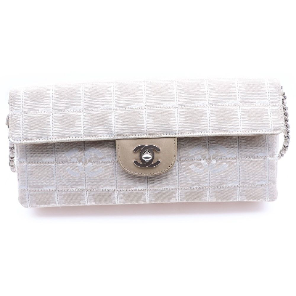 HV3 シャネル ニュートラベルライン ショルダーストラップ マットシルバー金具 CHANEL (シャネル) ニュートラベルライン チェーンショルダー