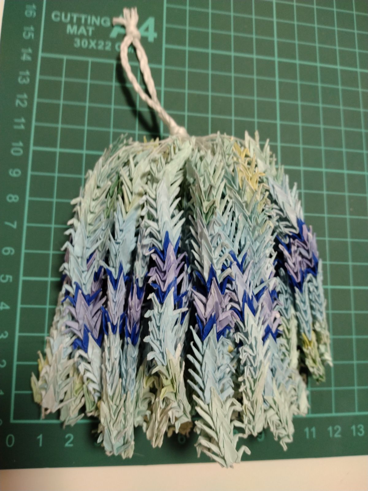 ミニ千羽鶴 ボトル入り 青 - メルカリ