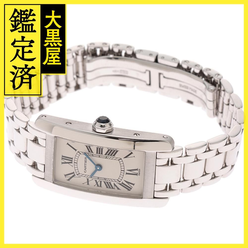 Cartier カルティエ レディース クオーツ タンクアメリカンSM W26019L1 ホワイトローマン文字盤 K18WG 2000年並行【472】HK  - メルカリ