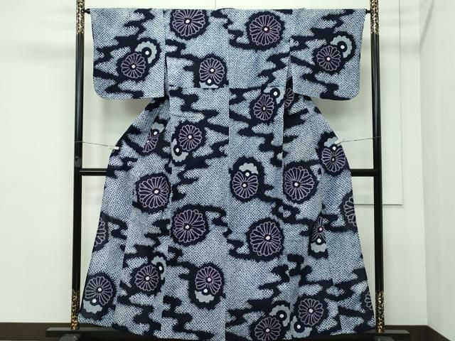 平和屋着物 上 夏物 浴衣 有松鳴海絞り 霞花文 綿 CZAA3619s5