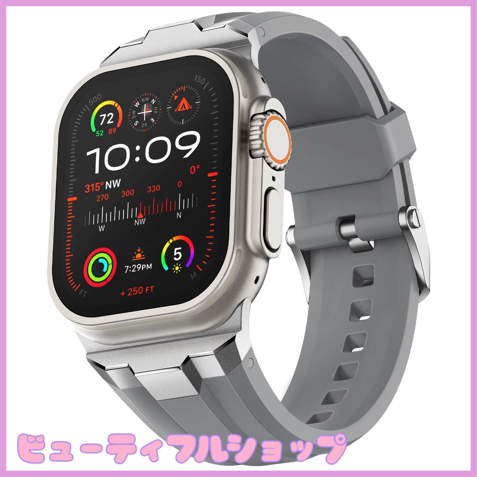 【特価】[Suitisbest] コンパチブル Apple Watch Ultra バンド 49mm 45mm 44mm 42mm アップルウォッチバンド スポーツバンド Apple watch シリコンベルト 通気 防水 耐衝撃 メンズ iWatch Ul