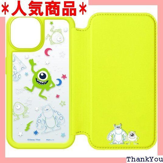 Premium Style iPhone 13用 ガラスフリップケース モンスターズ・インク PG-DGF21K07MOI 803