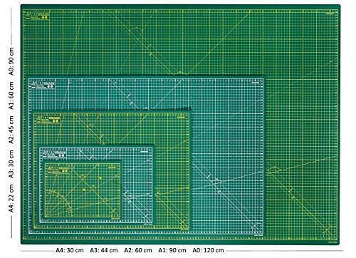 A3 Elan カッターマット 手芸用品 両面仕様 A3 44 x 30cm 緑 カッティングマット 家庭用 業務用 カッティングマット