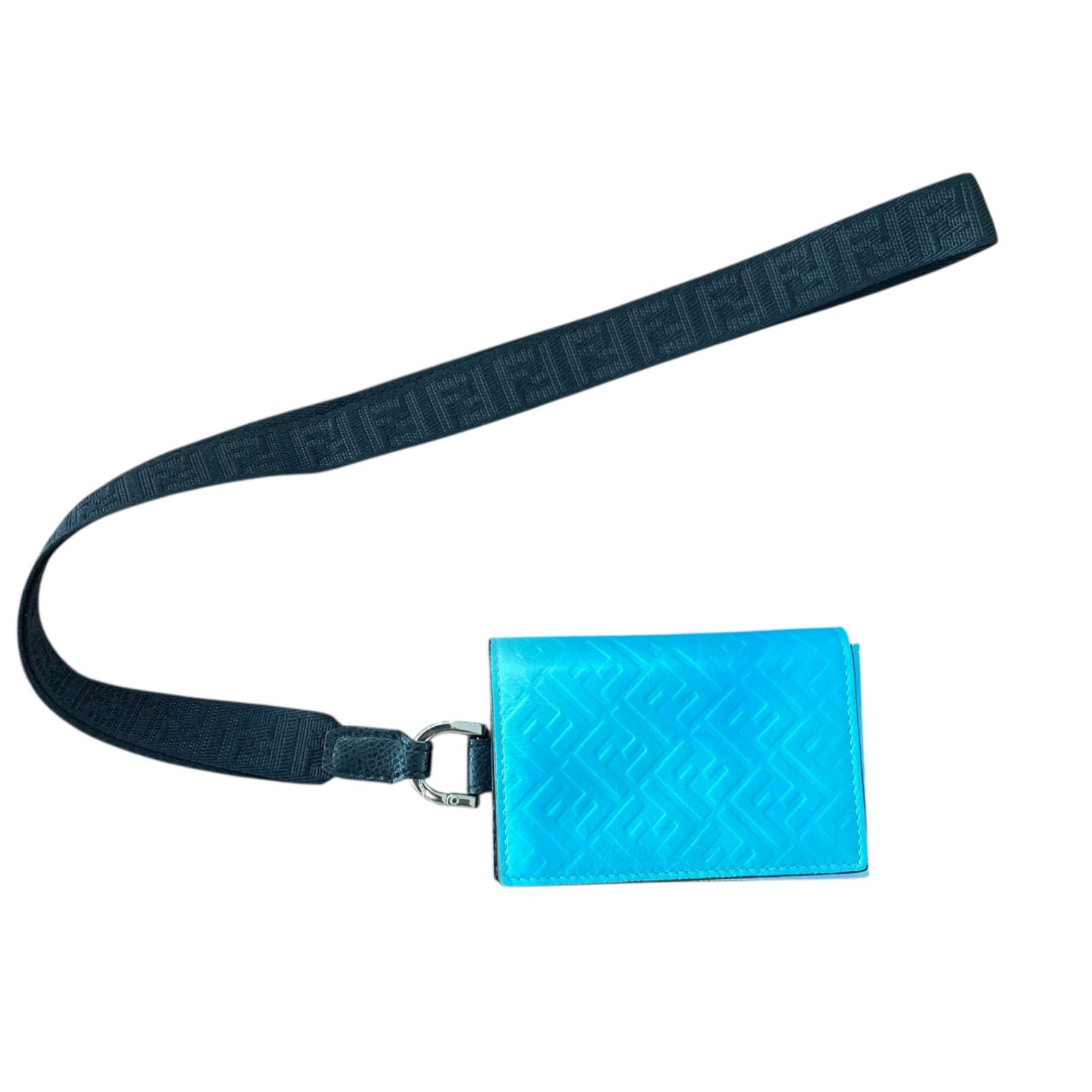 FENDI NECK STRAP CARD CASE フェンディ ストラップ付き 3つ折り カードケース 財布