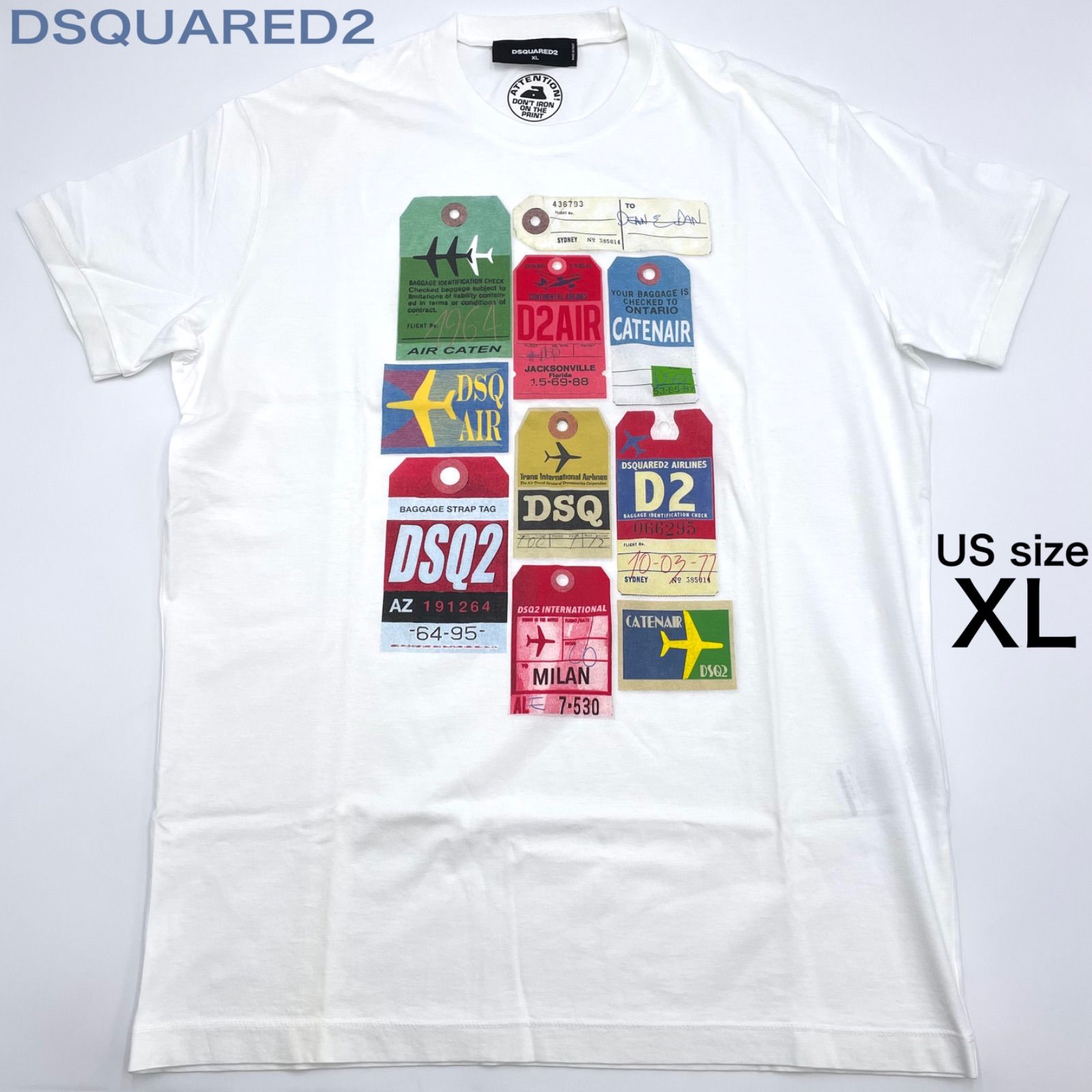 新品未使用】DSQUARED2 ロゴ Tシャツ シルバー XLサイズ