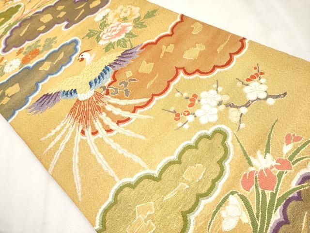 平和屋本店□極上 創業280年 誉田屋源兵衛 六通柄袋帯 純金尽くし 唐織