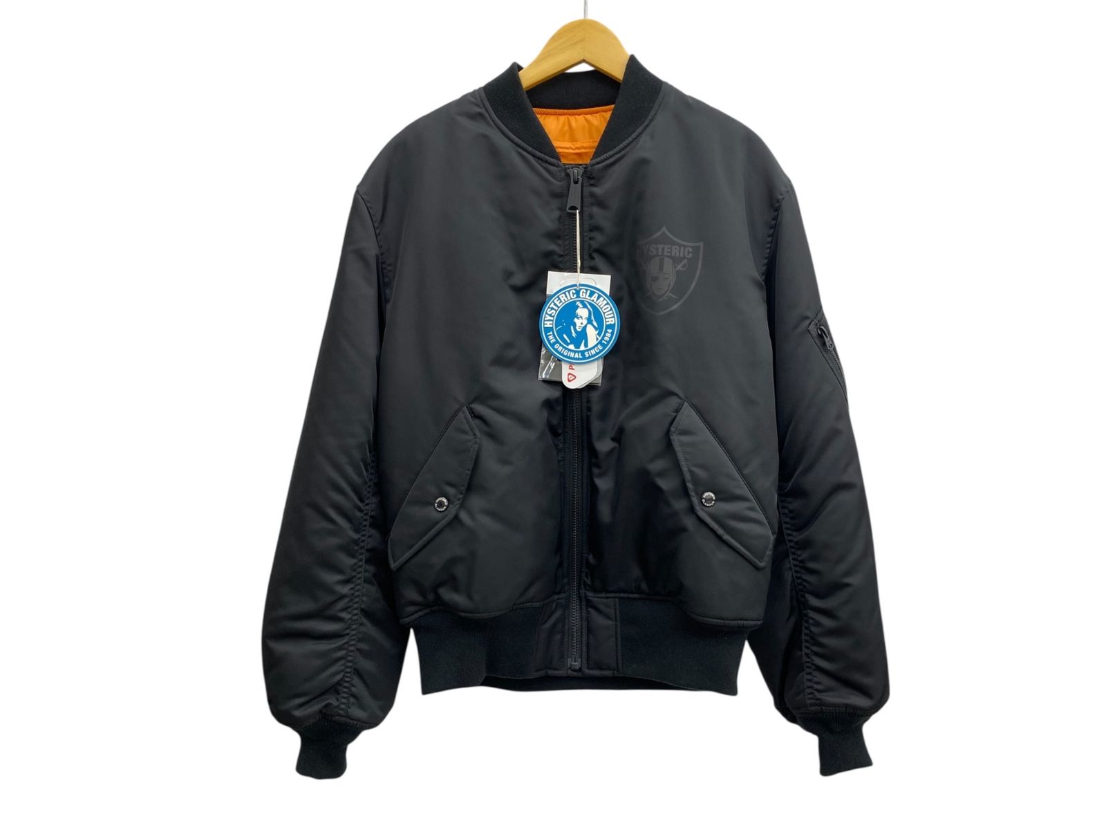 HYSTERIC GLAMOUR ヒステリックグラマー MA-1 フライトジャケット 中綿 バックプリント 02223AB02496 L ブラック メンズ 009