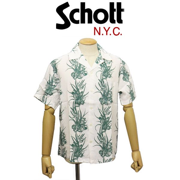 Schott (ショット) 5123009 RAYON SHIRT CACTUS レーヨンシャツ