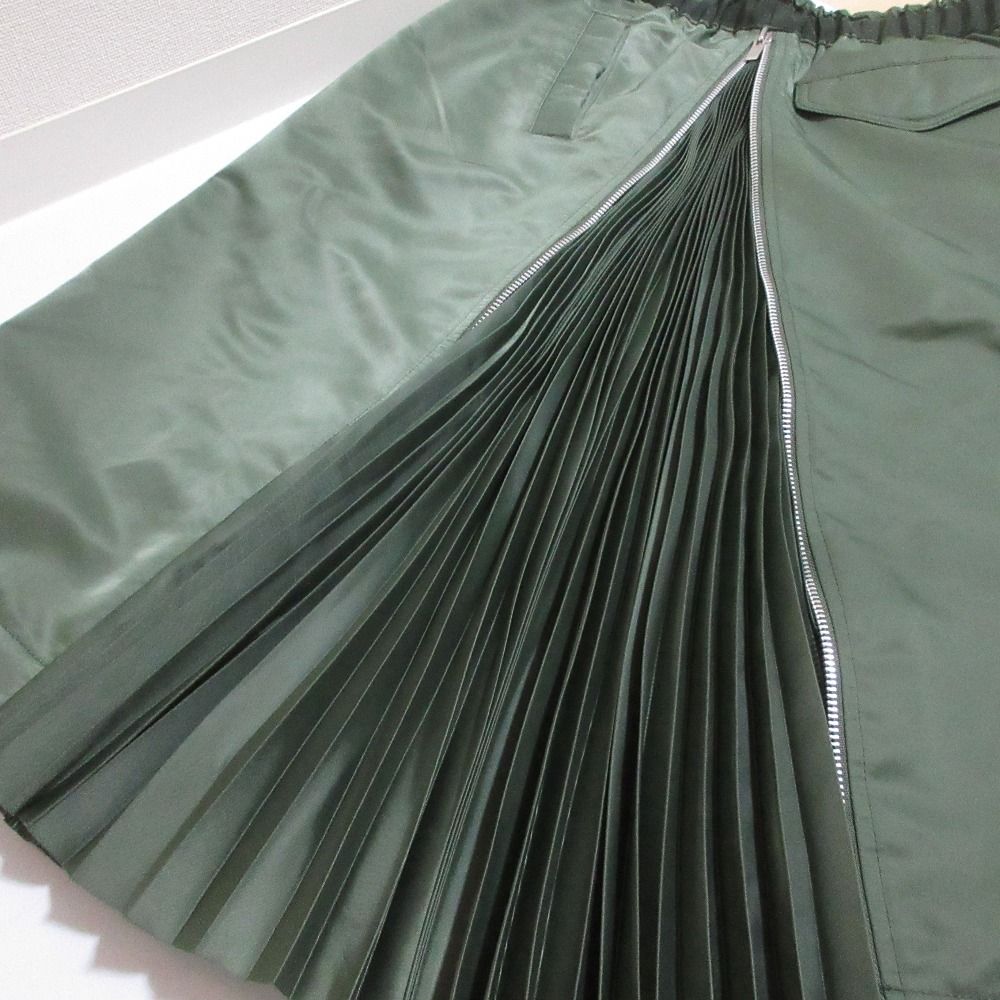 良品 Sacai サカイ ナイロンツイル MA-1 スカート SCW-003 サイズ4