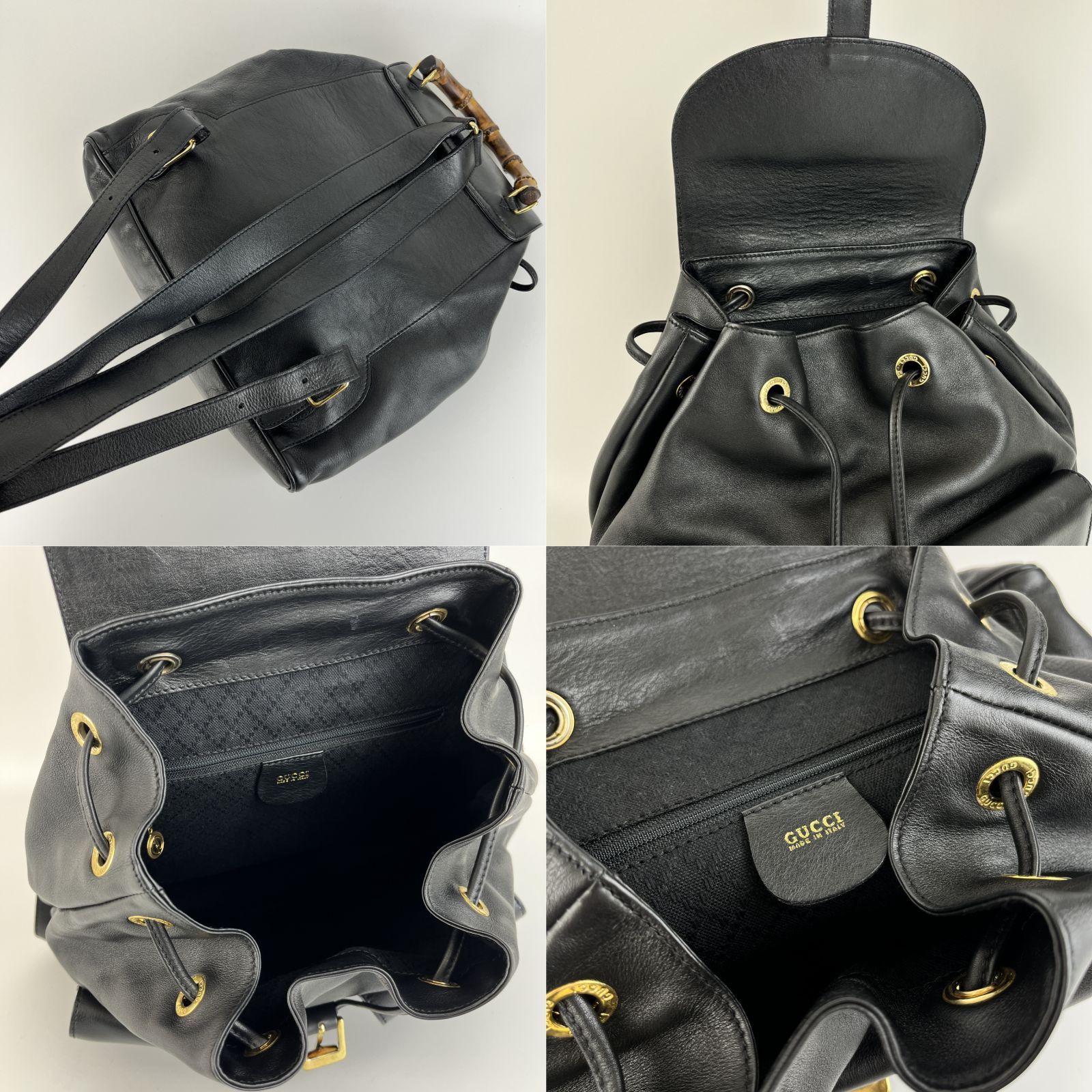 中古】GUCCI グッチ バンブー リュックサック バックパック