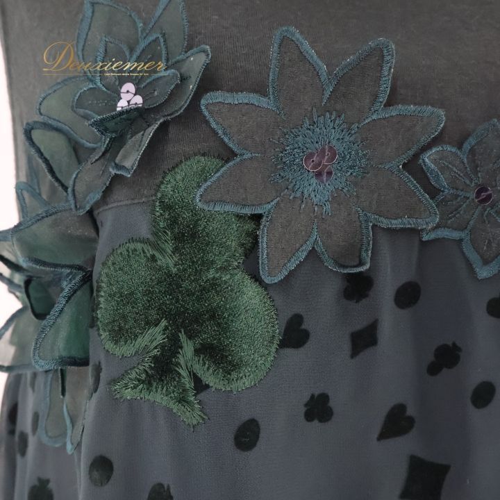 レディース トクコプルミエヴォル TOKUKO 1er VOL チュニック トップス 緑 レース 透け感 軽い ノースリーブ グリーン系 おしゃれ フォーマル カジュアル デザイン レディースファッション フェミニン シンプル