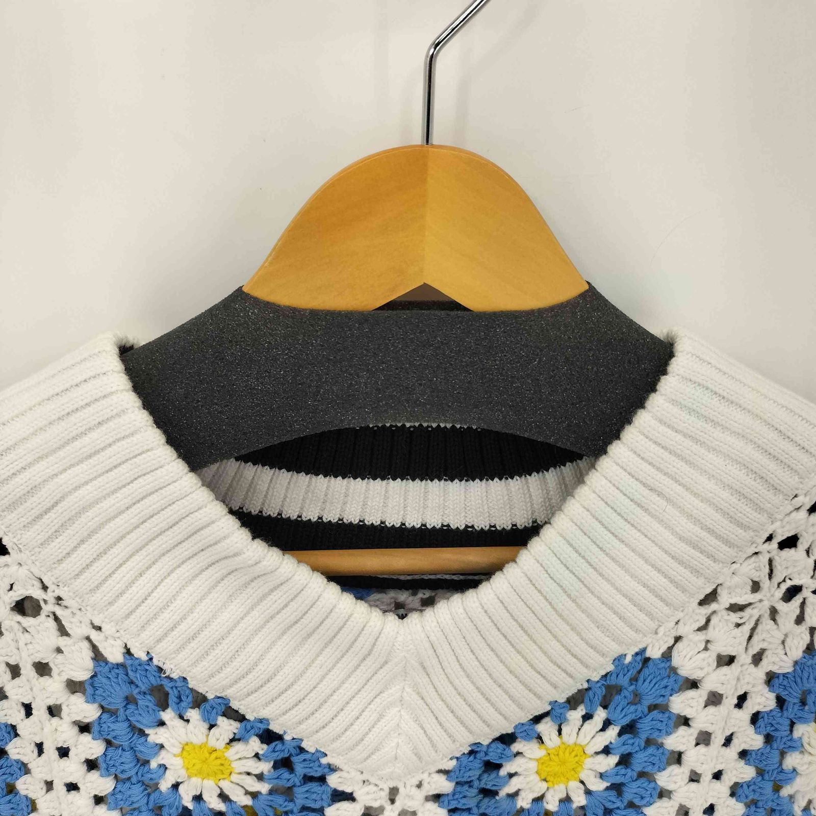 サノバチーズ SON OF THE CHEESE 23SS Flower Knit Vest メンズ JPN：M