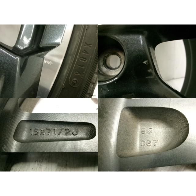 29年 インプレッサG4 DBA-GK6 純正アルミホイール4本セット 18インチ 7.5J 5穴 225 40R18 ダンロップ 203994 4762