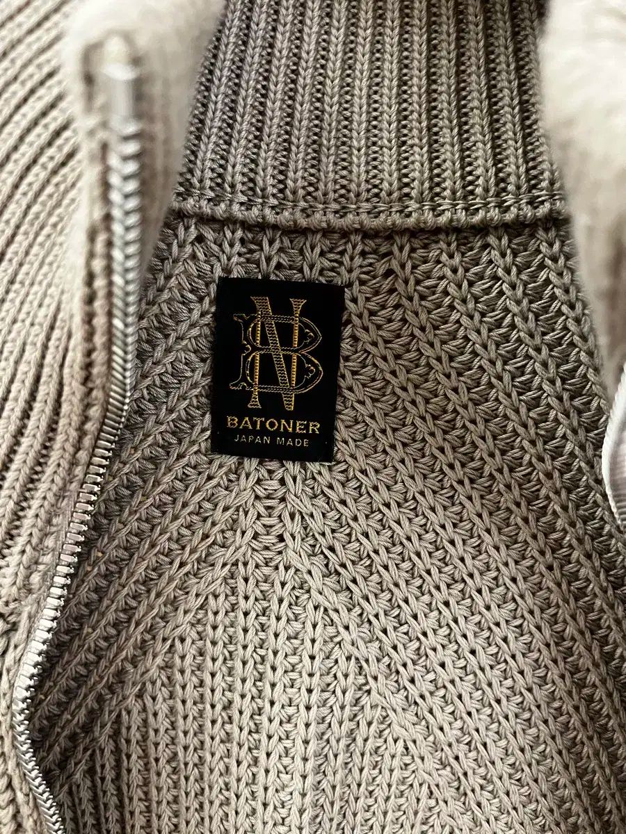 3 BATONER スクリュードライバー ニット セーター ジップアップ カーディガン