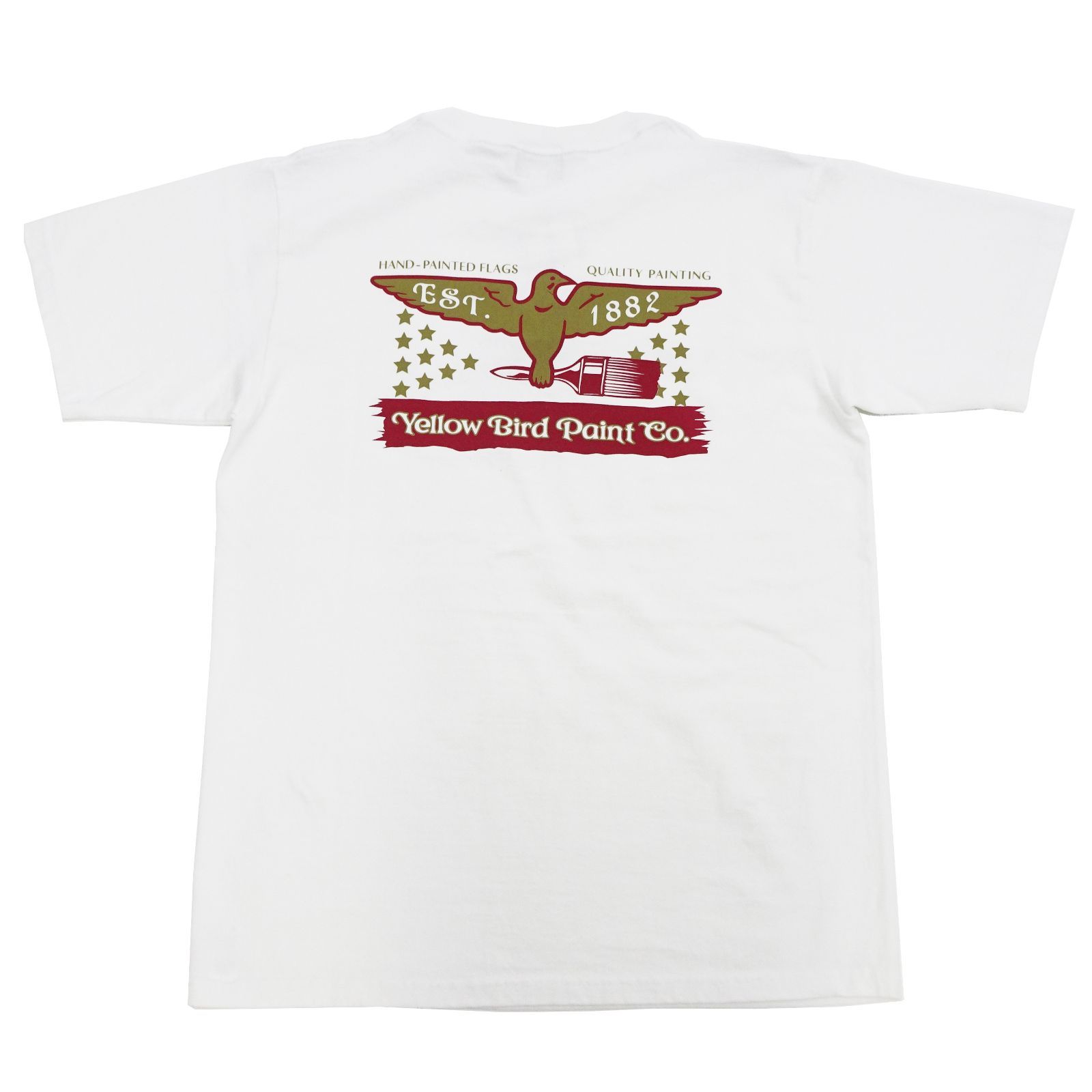 24S-PT18 フェローズ 半袖Tシャツ PHERROW'S Yellow Bird Paint Co. アドバタイジング Tシャツ ホワイト 新品 アメカジショップ