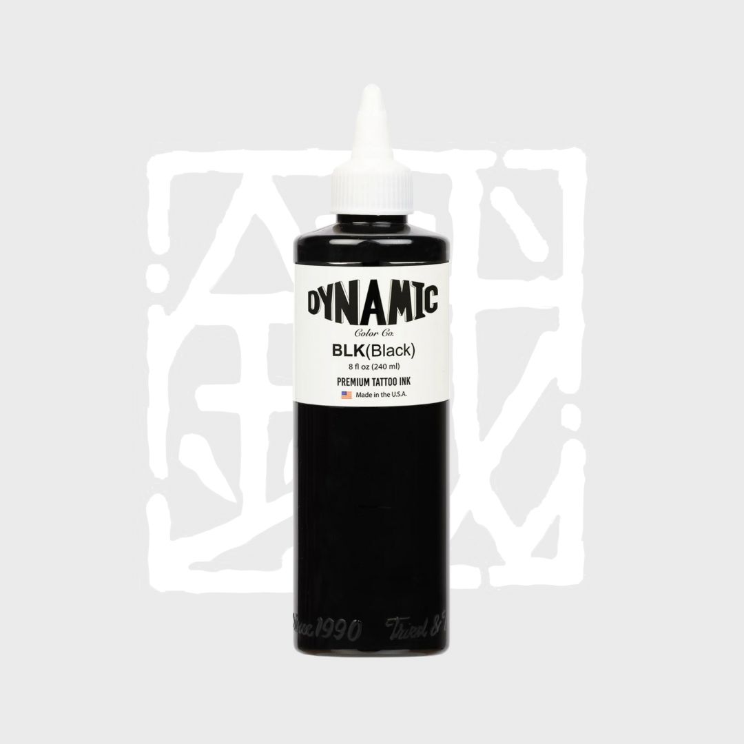 Dynamic タトゥーインク ブラック 1oz ダイナミック 黒インク プロ用 高発色 速乾性 Tattoo Ink Black 8oz 240ml