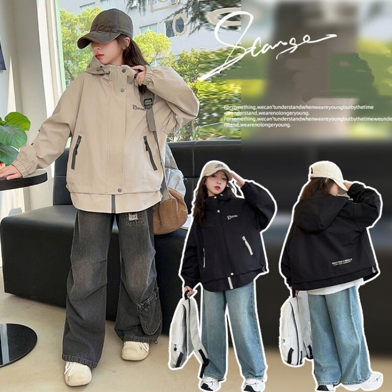 防寒 パーカー 2025 子供服 女の子 アウター 重ね着風 パーカー 春秋 ジャケット キッズ ジュニア おしゃれ カジュアル暖かい TeDD504